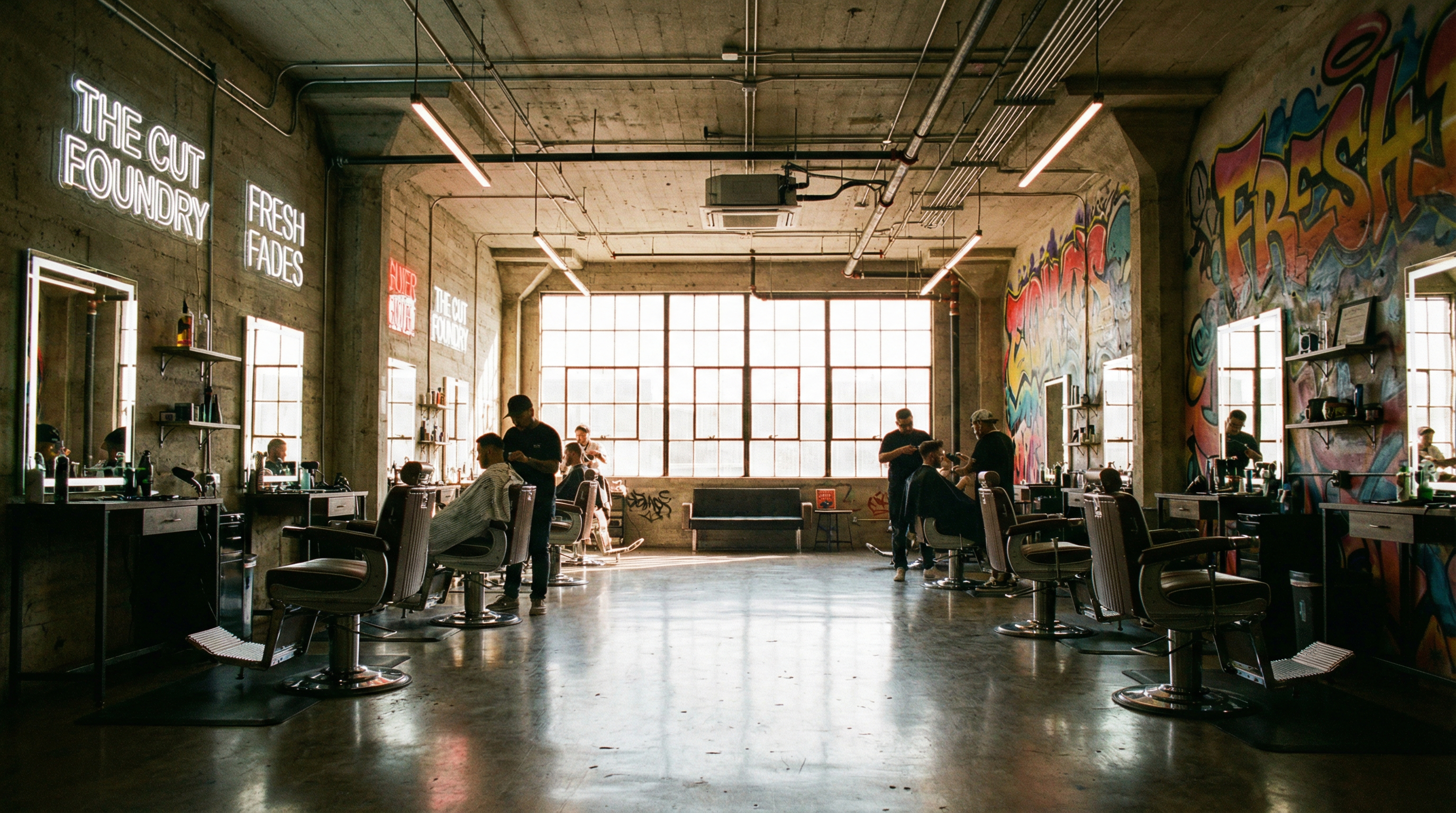 Empire Barbershop Amsterdam interior