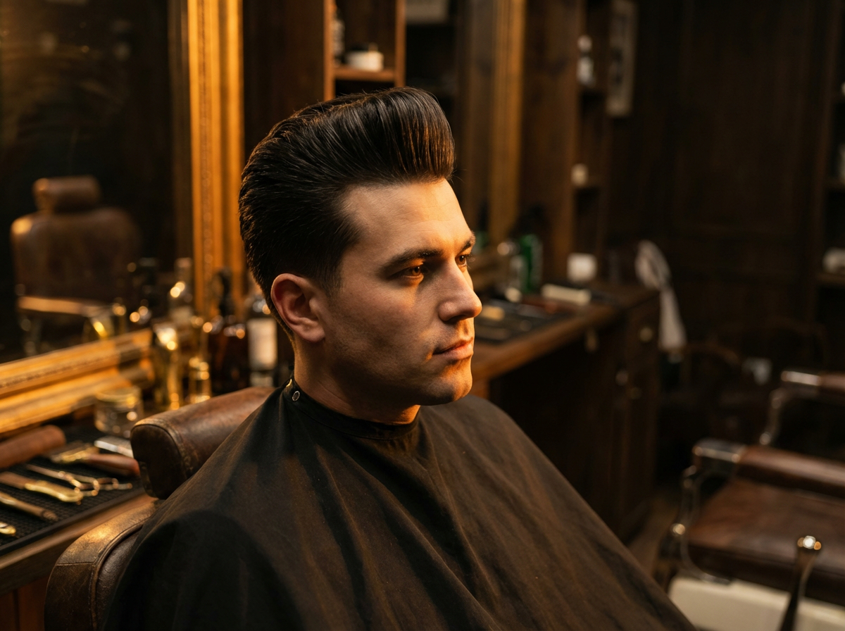Classic pompadour